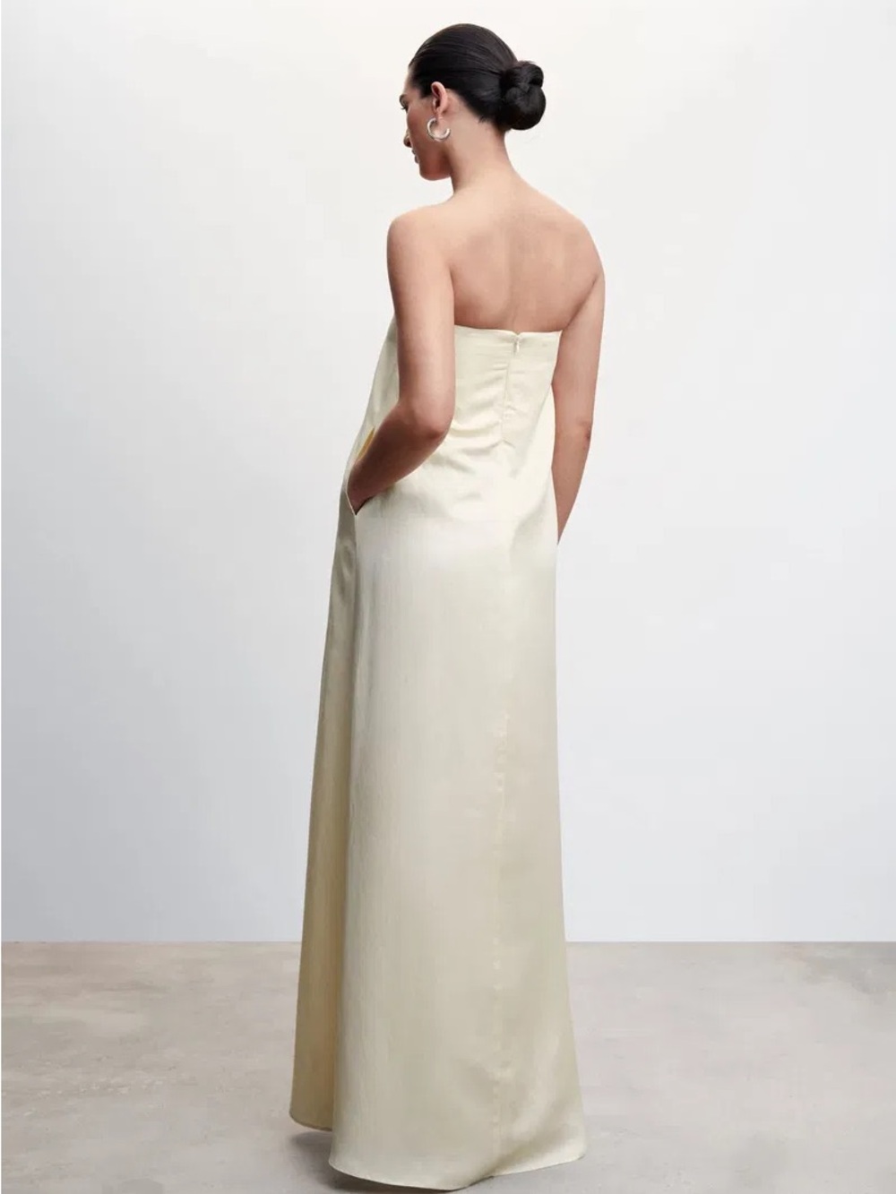 Mango Strapless Cream Evening Gown - Picture 3 of 4